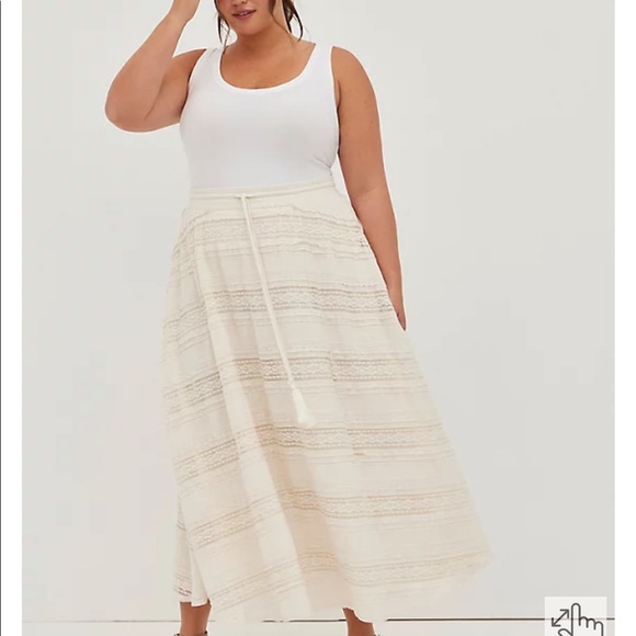 torrid Dresses & Skirts - TORRID ivory lace maxi skirt!